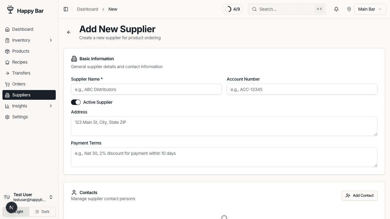 Add supplier