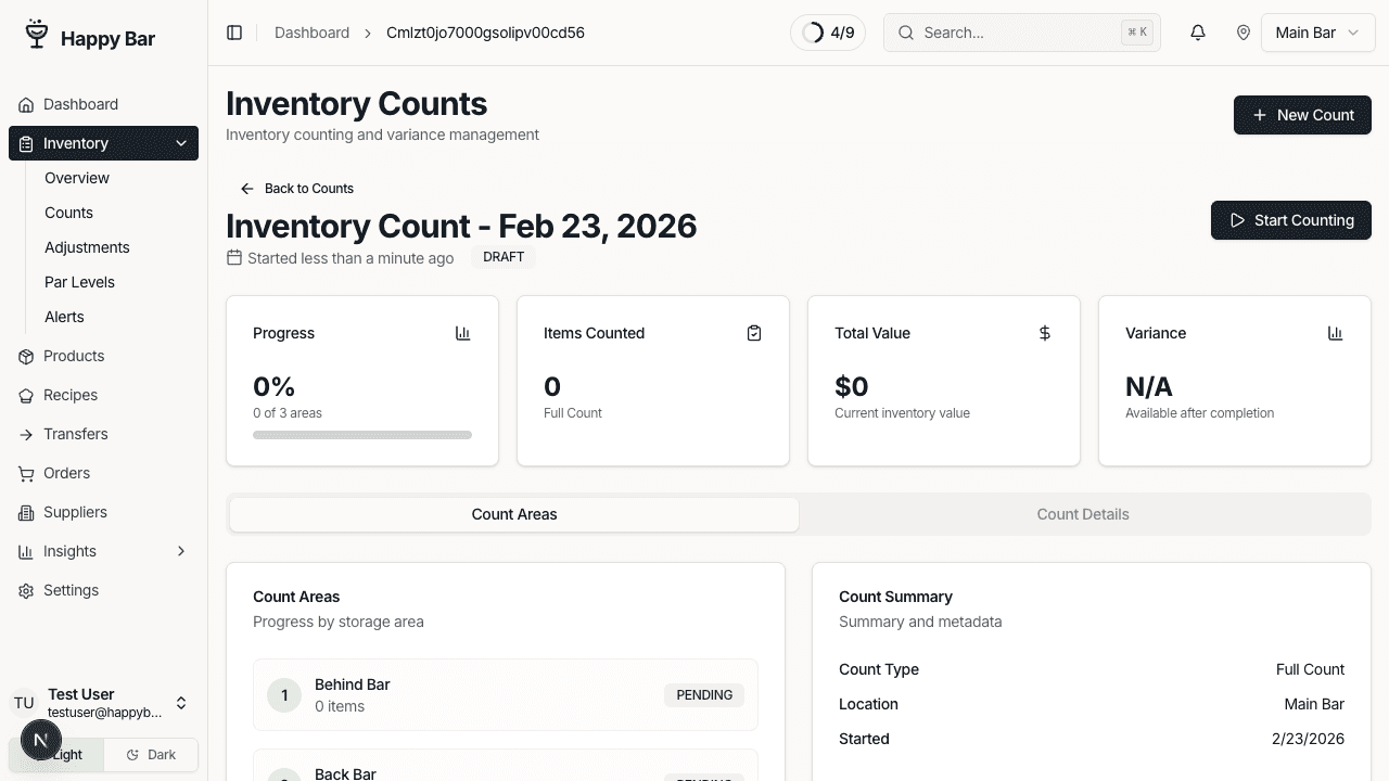 Counting interface