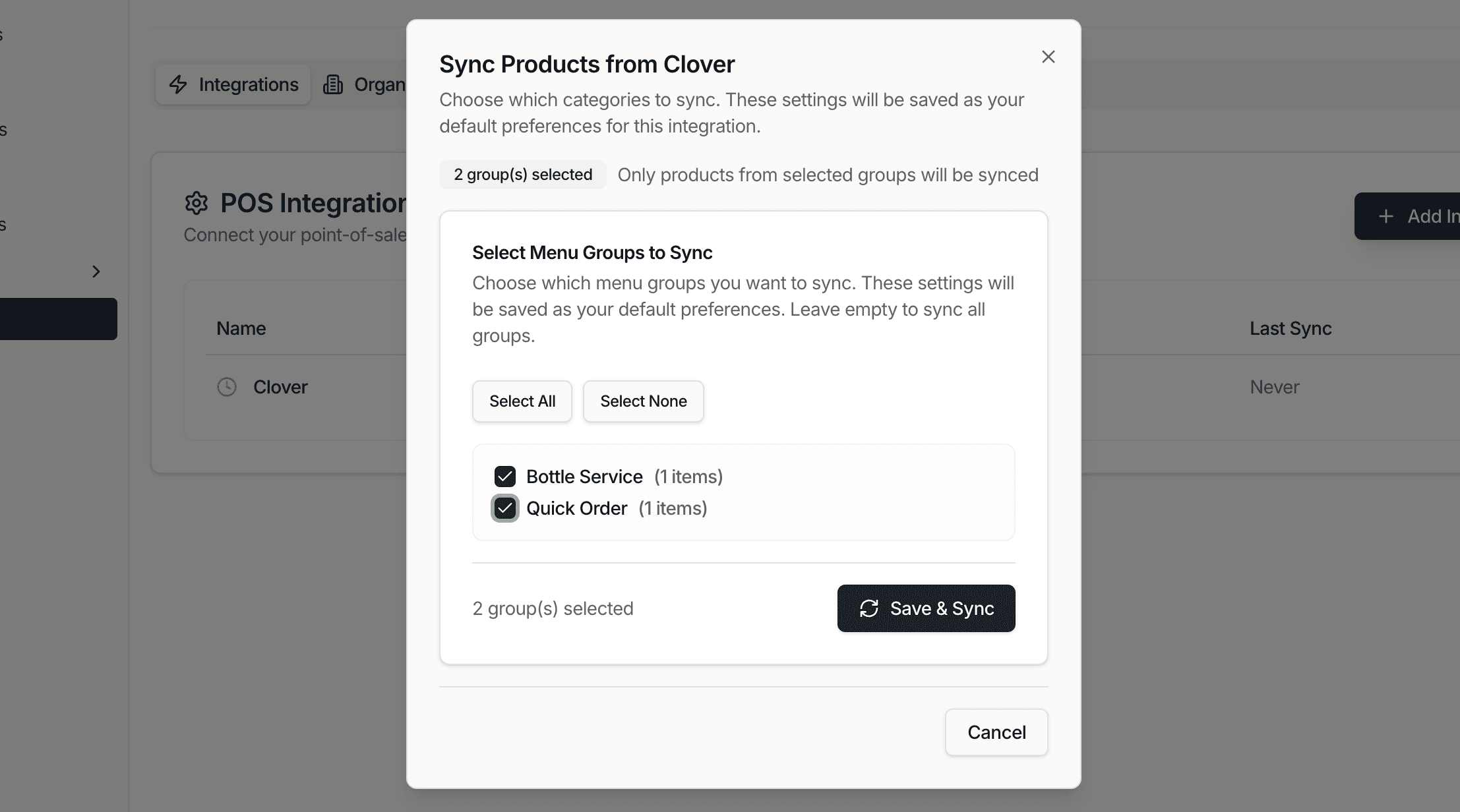 Configure integration